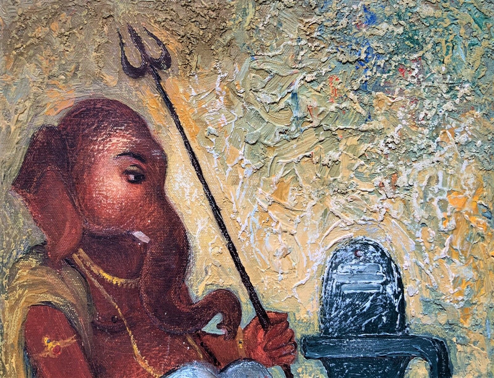 'The Ganesha Goddess' Beautiful Original Abstract Portrait Painting photo 239.0