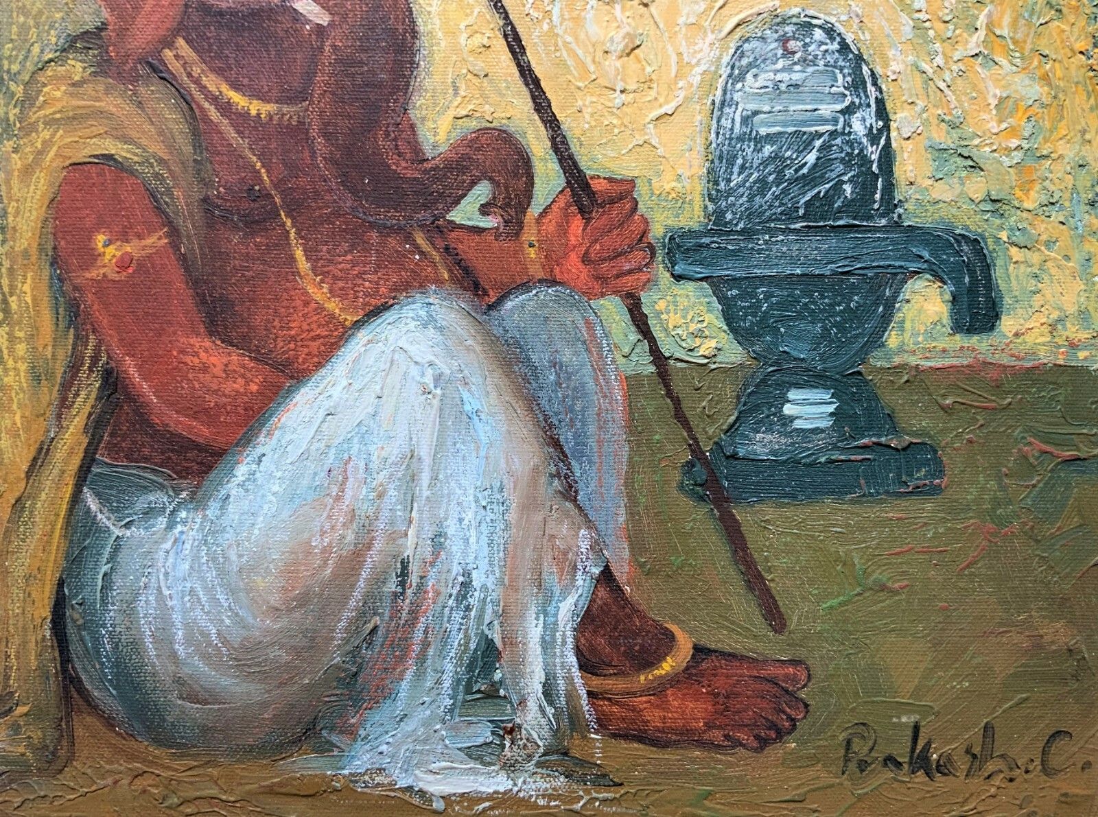 'The Ganesha Goddess' Beautiful Original Abstract Portrait Painting photo buy