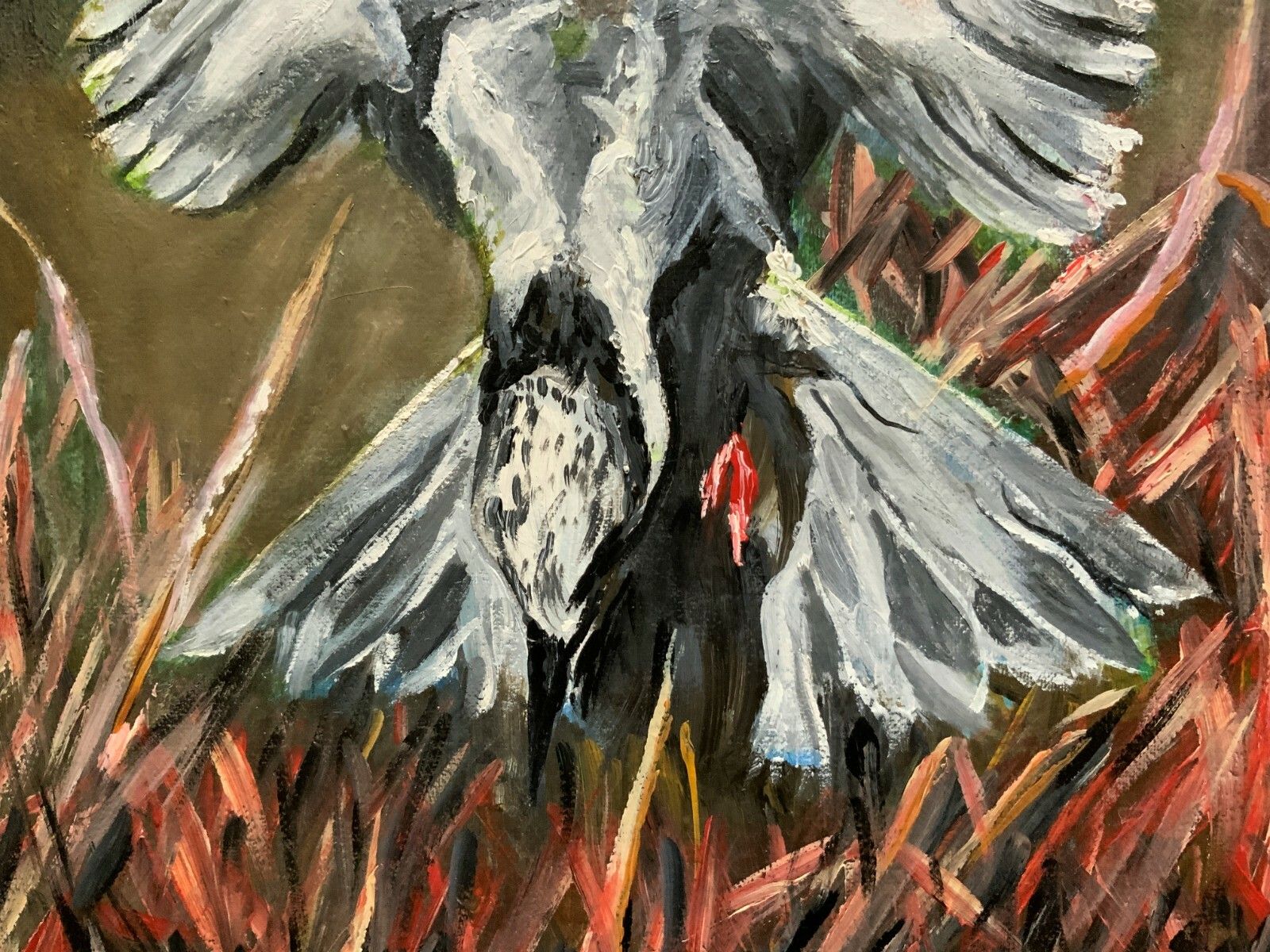 'Angel Of Nature' Original Contemporary Bird Of Prey Portrait Oil Painting photo buy