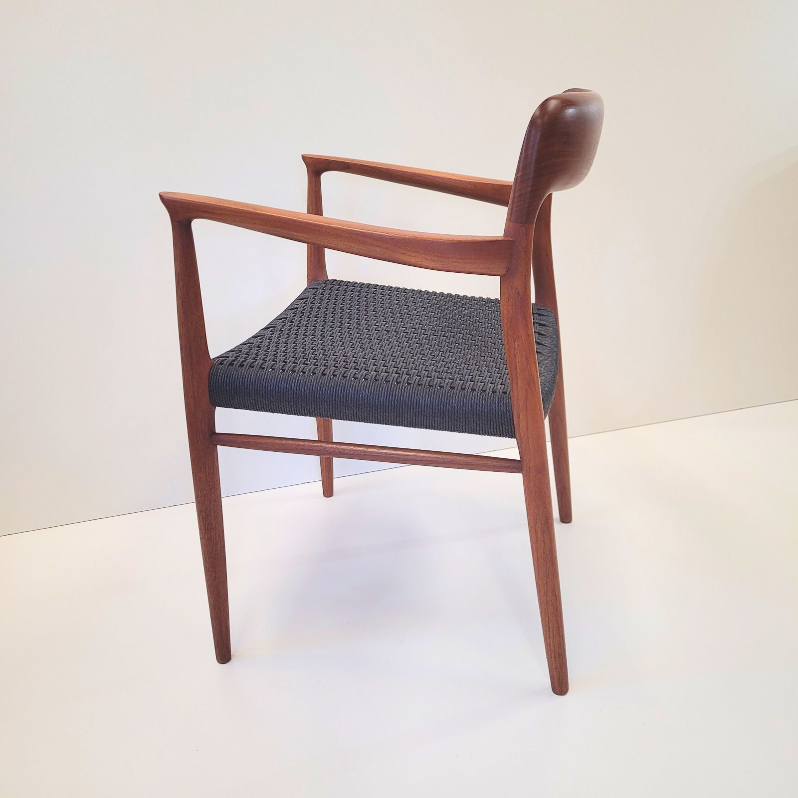 Niels Otto Møller #56 Teak Armchair With Black Paper Cord photo 1150.0
