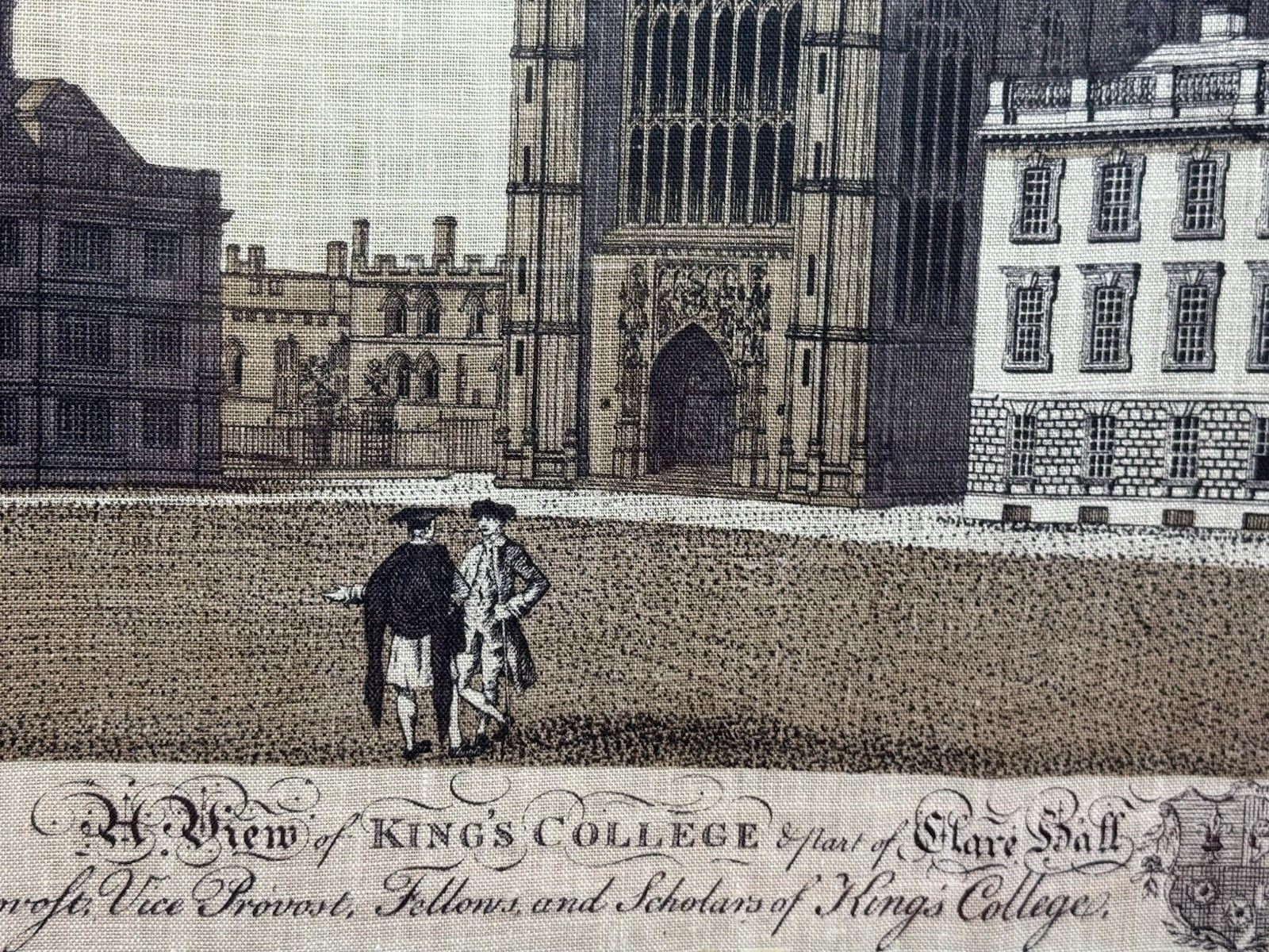 photo vinterior View Of Kings College University Of Cambridge P S Lamborne Hessian Screen Print