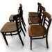 Furniture Set Of 5 Vintage Czechoslovakian Bentwood Bistro Chairs Dark Wood Cafe Dining Chairs photo
