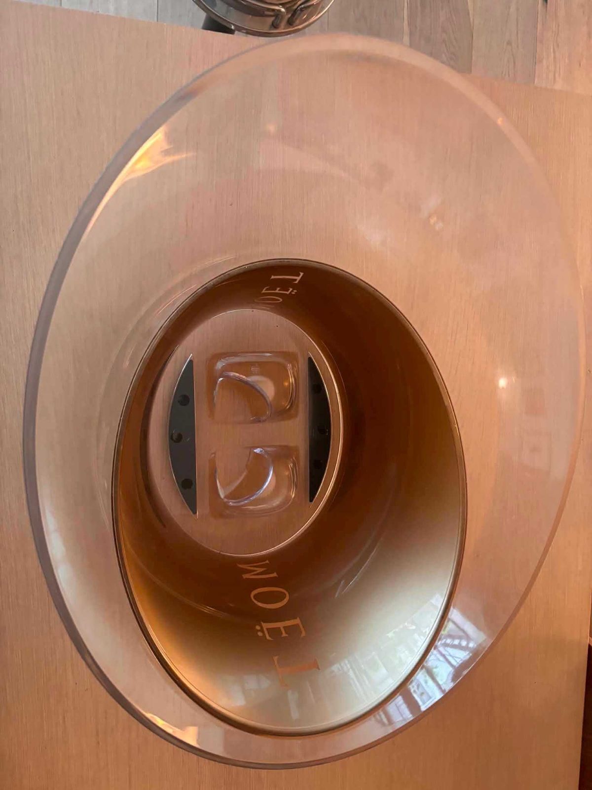 Grote Moët & Chandon Champagnekoeler, Goud Transparant Acryl Wijnkoeler Voor Meerdere Flessen, Franse Vintage Feest Ijsemmer Voor 4 à 5 Flessen photo Woonaccessoires