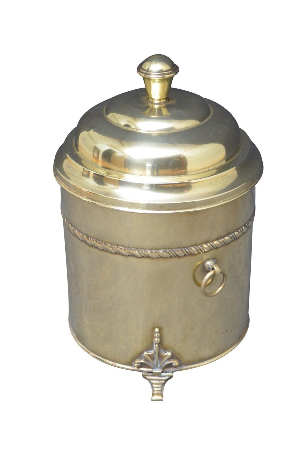 Edwardian Brass Coal Bucket Or Planter With A Liner photo for sale