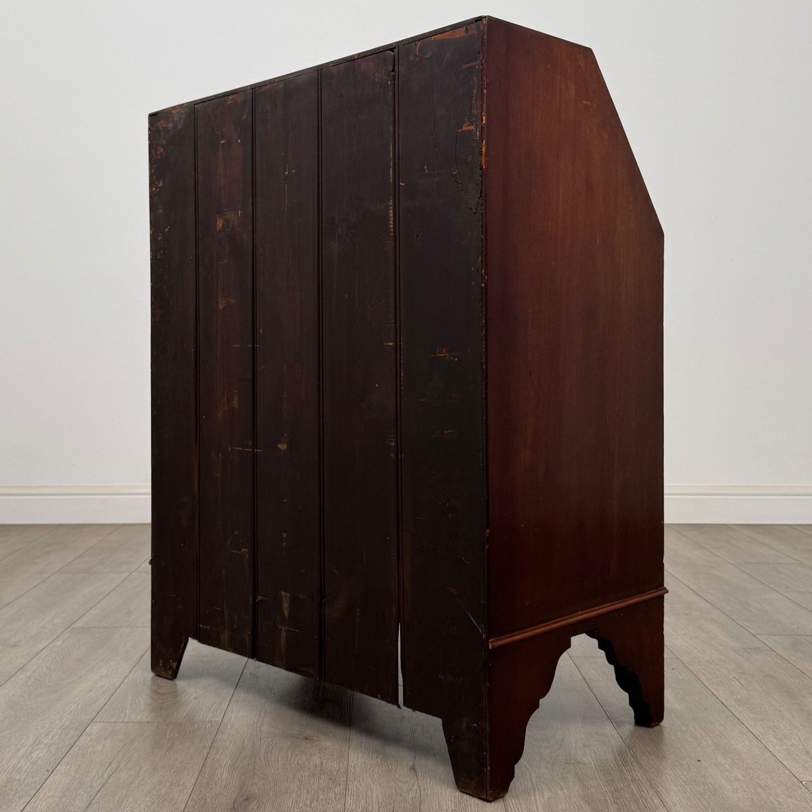Antique 20th Century Inlaid Edwardian Bureau In Mahogany ( Af 5689 ) photo buy