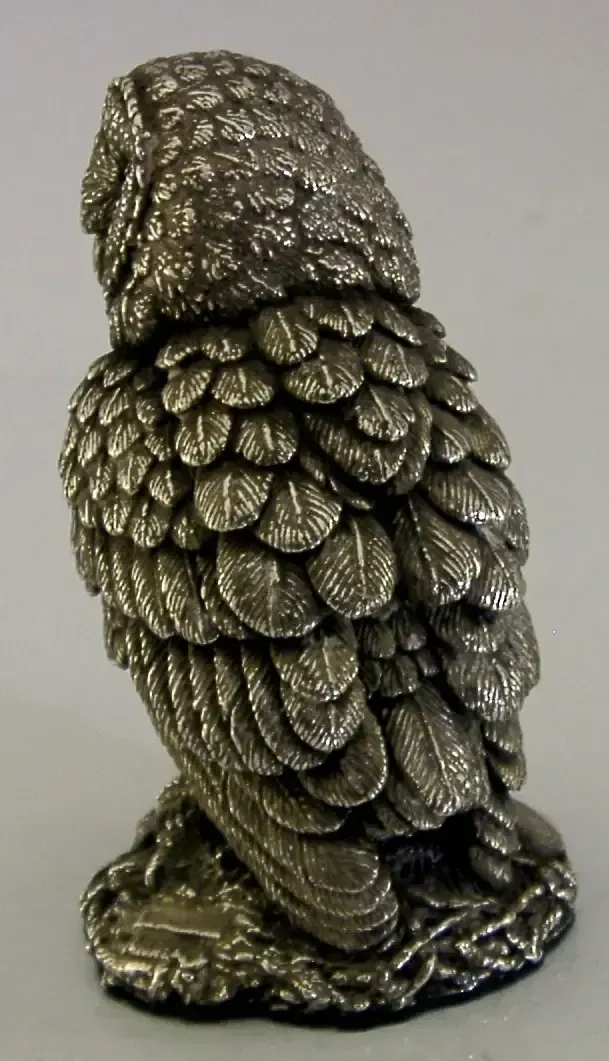 Sterling Silver Barn Owl Bird Figure 1998 Animal 84g photo vinterior