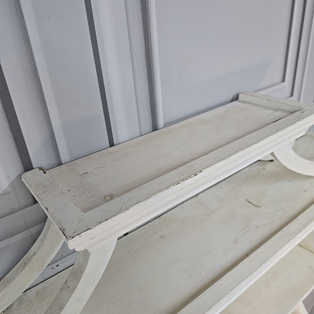 Antique Wooden Wall Shelves Painted Decorative Display Delft Rack Shelf photo vinterior