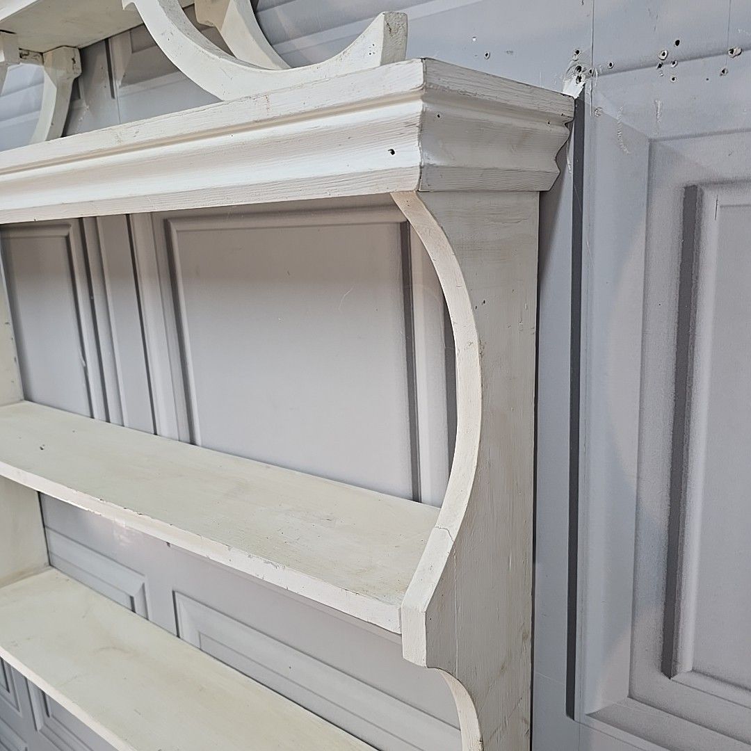 photo vinterior Antique Wooden Wall Shelves Painted Decorative Display Delft Rack Shelf