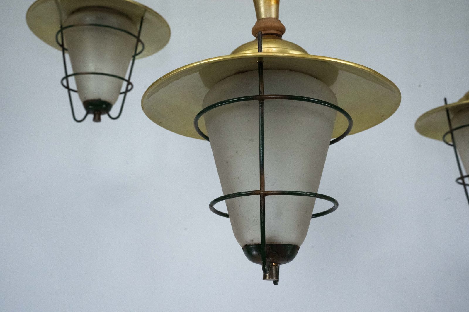 Set Of Three Mid Century Lanterns. Italy 1960s photo 1300.0