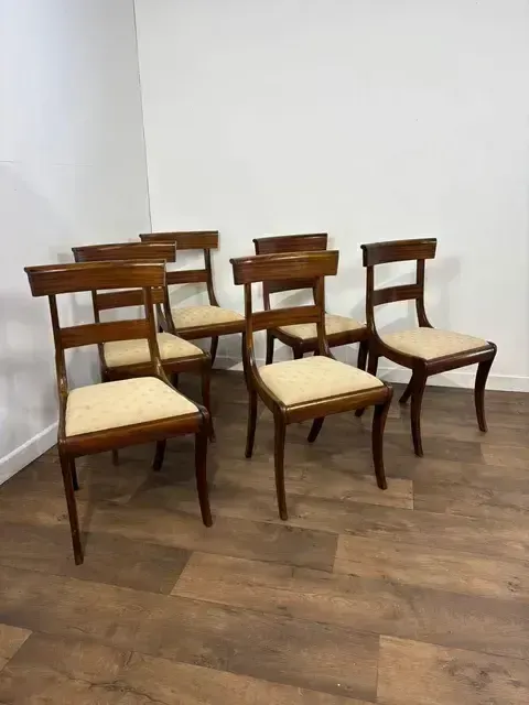 photo furniture Set Of Six Victorian Mahogany Dining Chairs