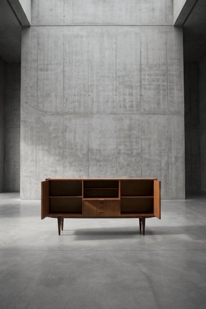photo for sale Mid-Century Scandinavian Modern Teakhouten Dressoir Met Lades, jaren 1960