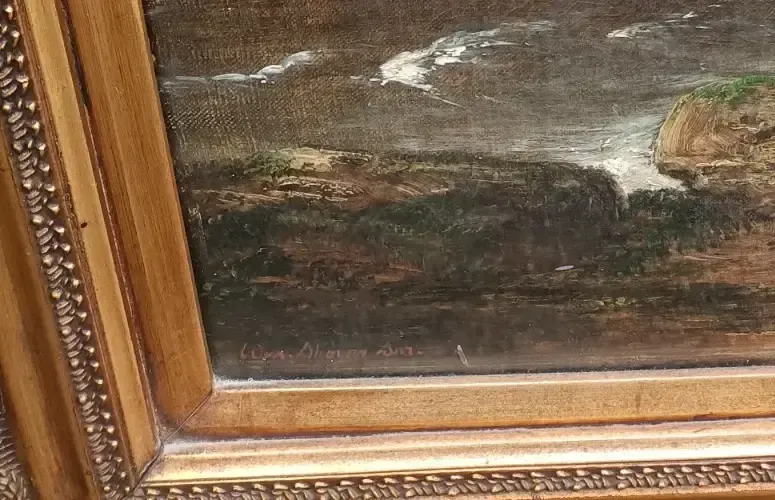South Coast Of England Oil Painting Signed Wm Shayer Snr . Circa Mid 19 Th Century photo buy