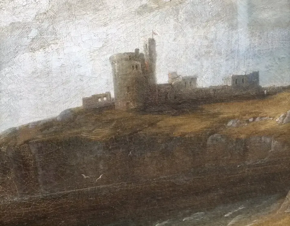 South Coast Of England Oil Painting Signed Wm Shayer Snr . Circa Mid 19 Th Century photo vintage