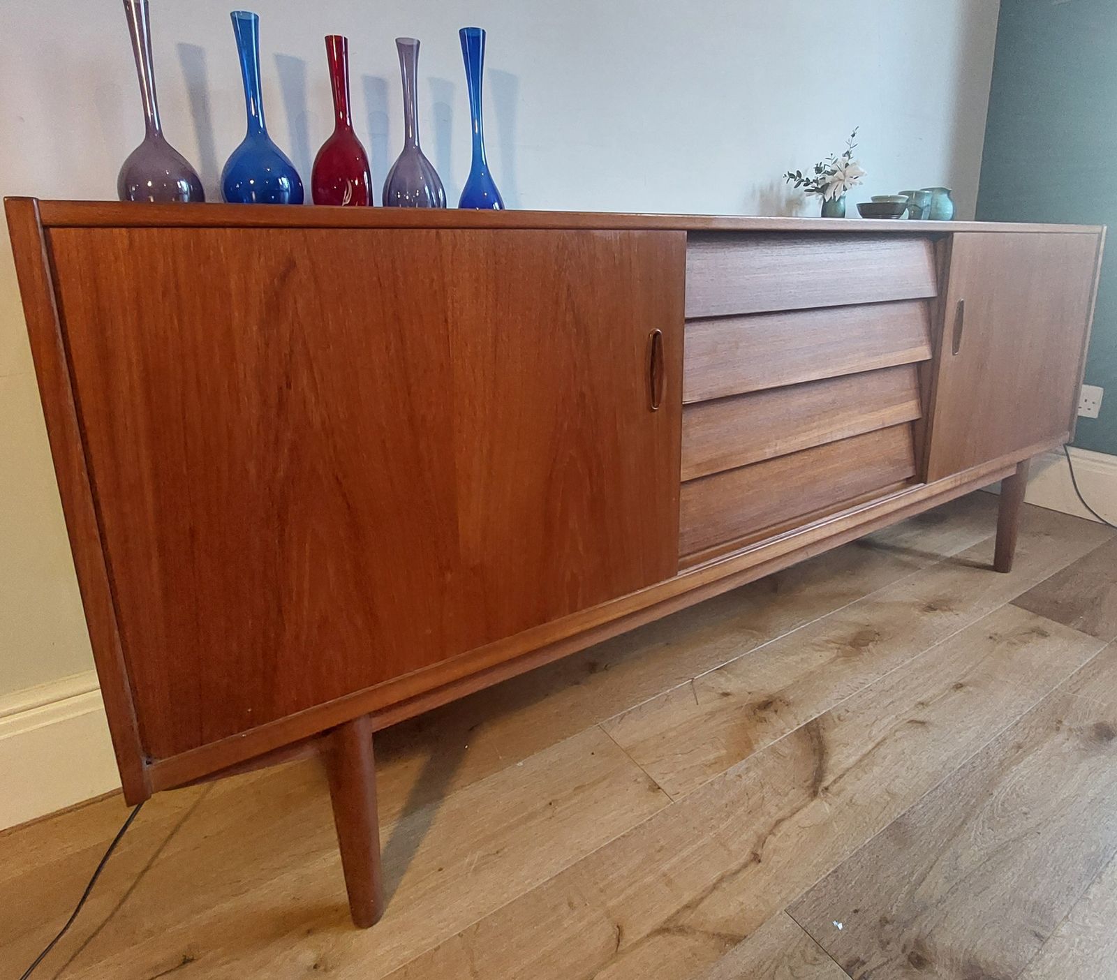 Mid Century Swedish Troeds Teak Trio Sideboard By Nils Jonsson photo furniture