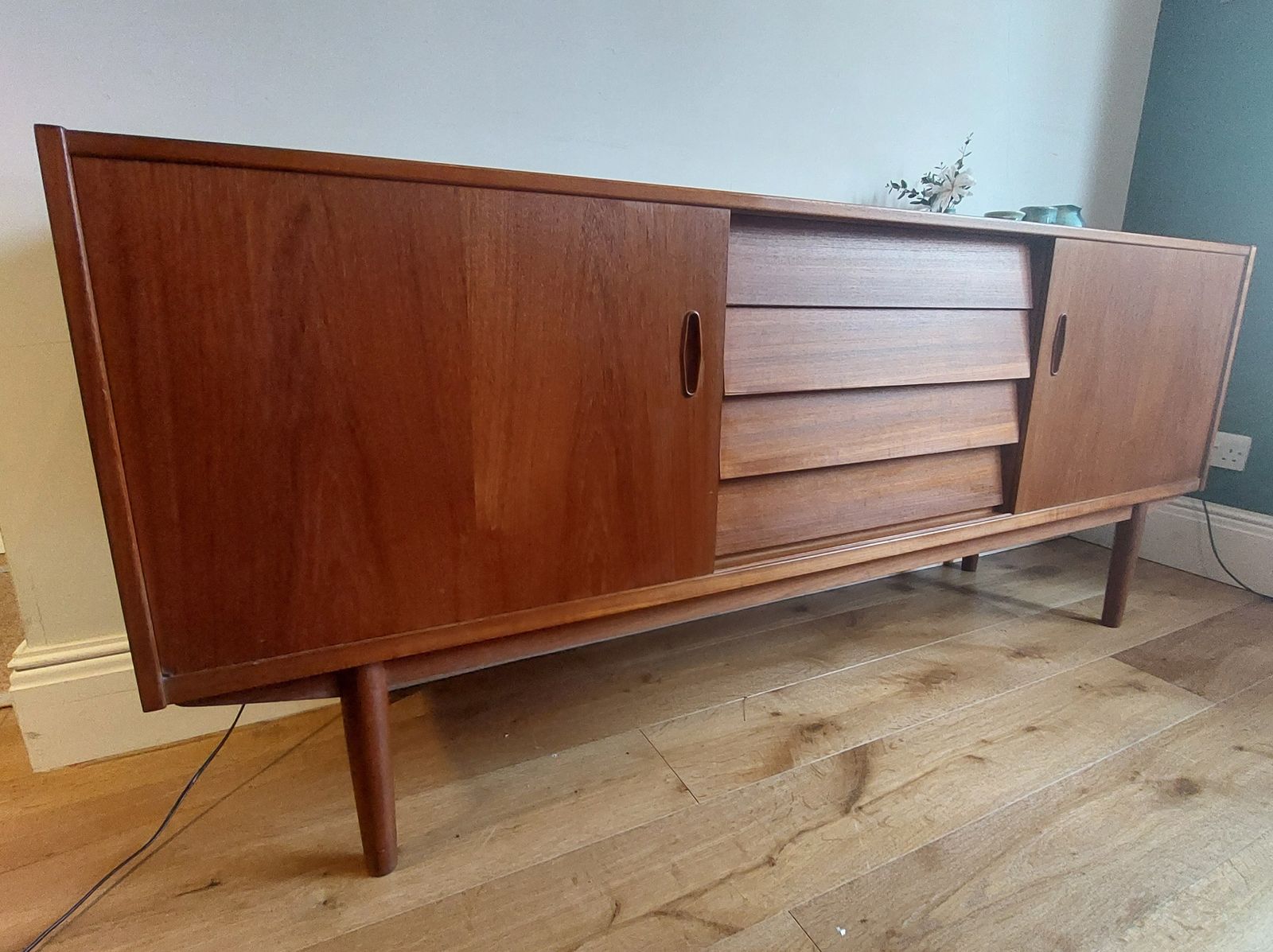 Mid Century Swedish Troeds Teak Trio Sideboard By Nils Jonsson photo vinterior