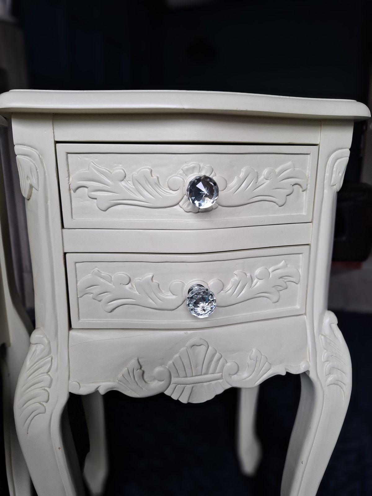 Set Of 2 Louis XV Rococco Inspired Bedside Cabinets With 2 Drawers photo furniture