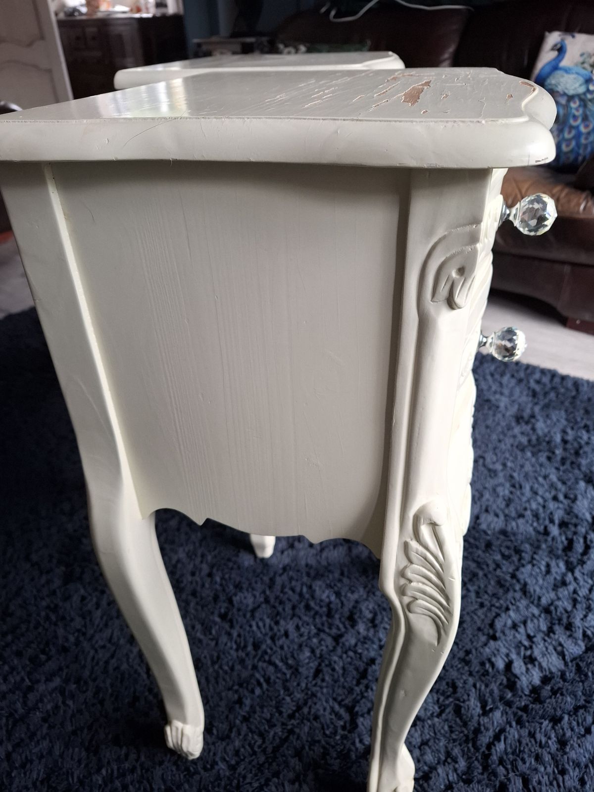 Set Of 2 Louis XV Rococco Inspired Bedside Cabinets With 2 Drawers photo buy