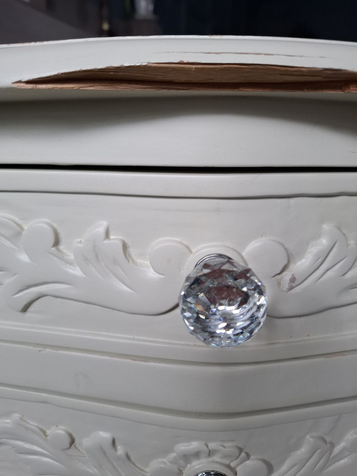 Set Of 2 Louis XV Rococco Inspired Bedside Cabinets With 2 Drawers photo vintage