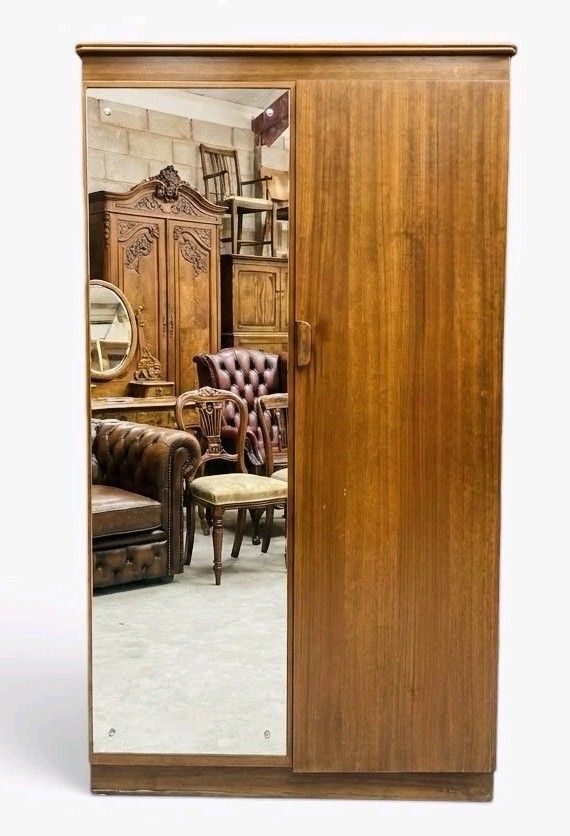 Uniflex Walnut Wardrobe Gentlemans Wardrobe Mid Century C1960s Very Stylish photo furniture