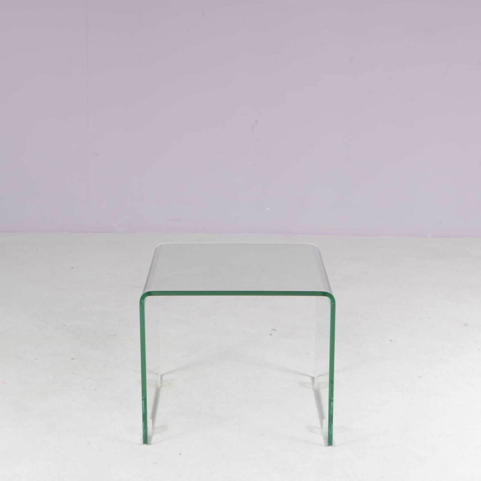 1980s Glass “Waterfall” Side Table By Fiam, Italy