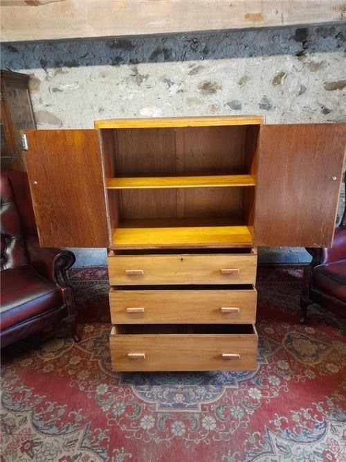 Vintage Art Deco Chest Of Drawers Tallboy. 0481 photo furniture