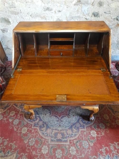 Vintage Burr Walnut Bureau. 0483 photo Furniture