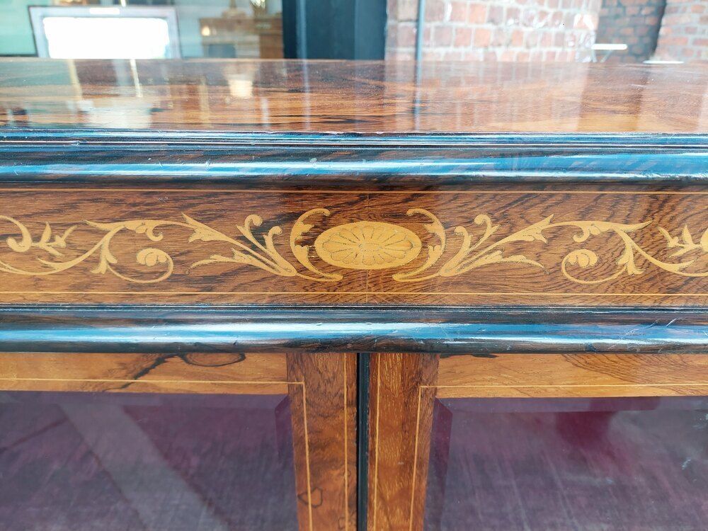 Edwardian Rosewood Inlaid Glazed Bookcase photo Furniture