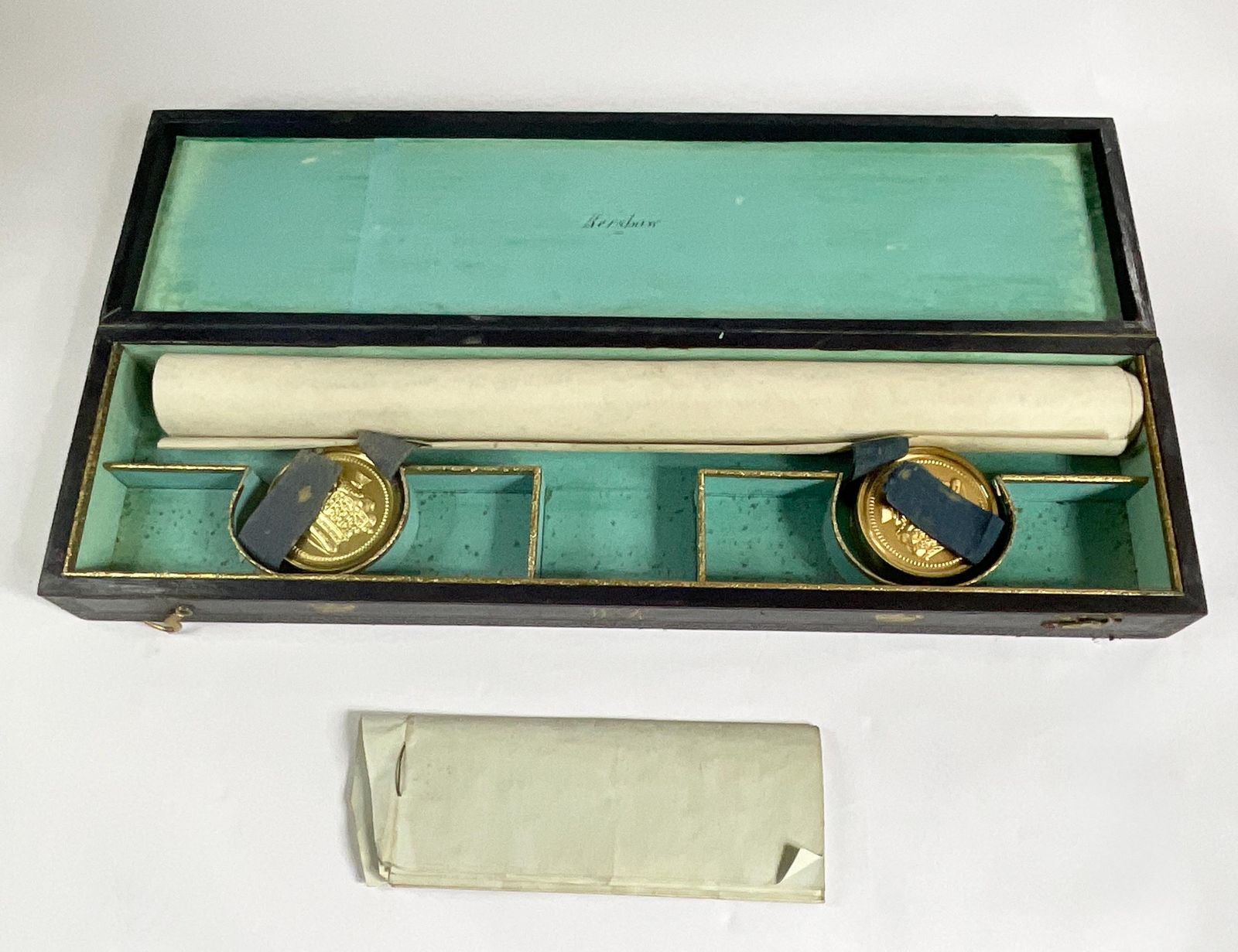1836 Royal Grant Of Arms Signed By King William IV, Illuminated Vellum Scroll With Wax Seals In Original Case photo 3750.0