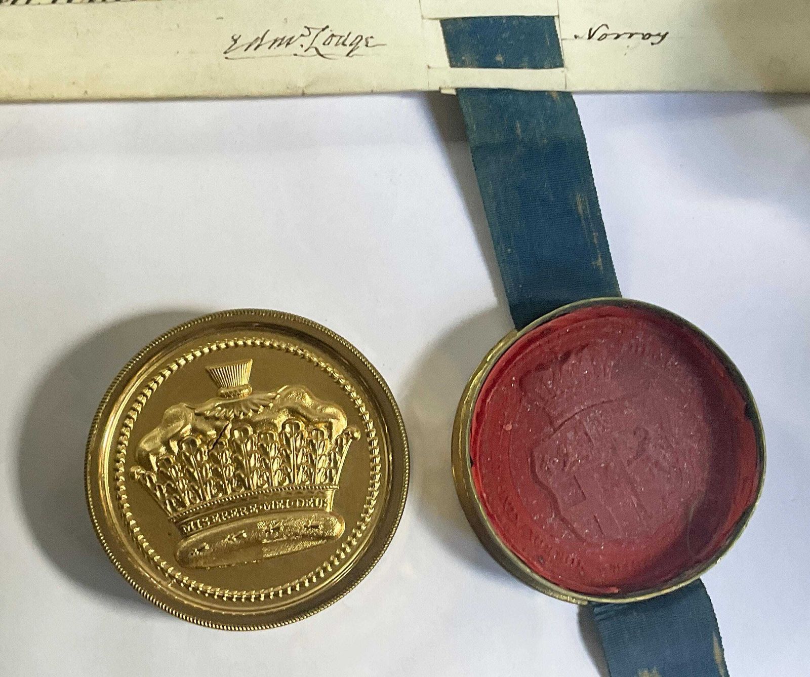 photo for sale Koninklijke Oorkonde 1836 Ondertekend Door Koning William IV, Verluchte Perkamentrol Met Waszegelsin Originele Koker