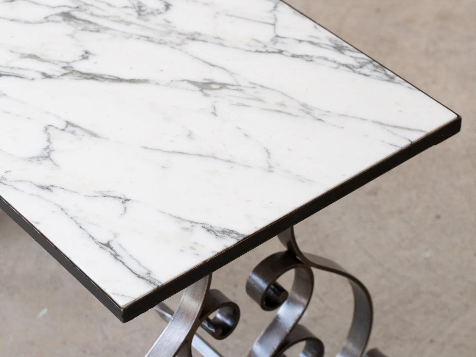 French Marble & Iron Coffee Table photo Furniture