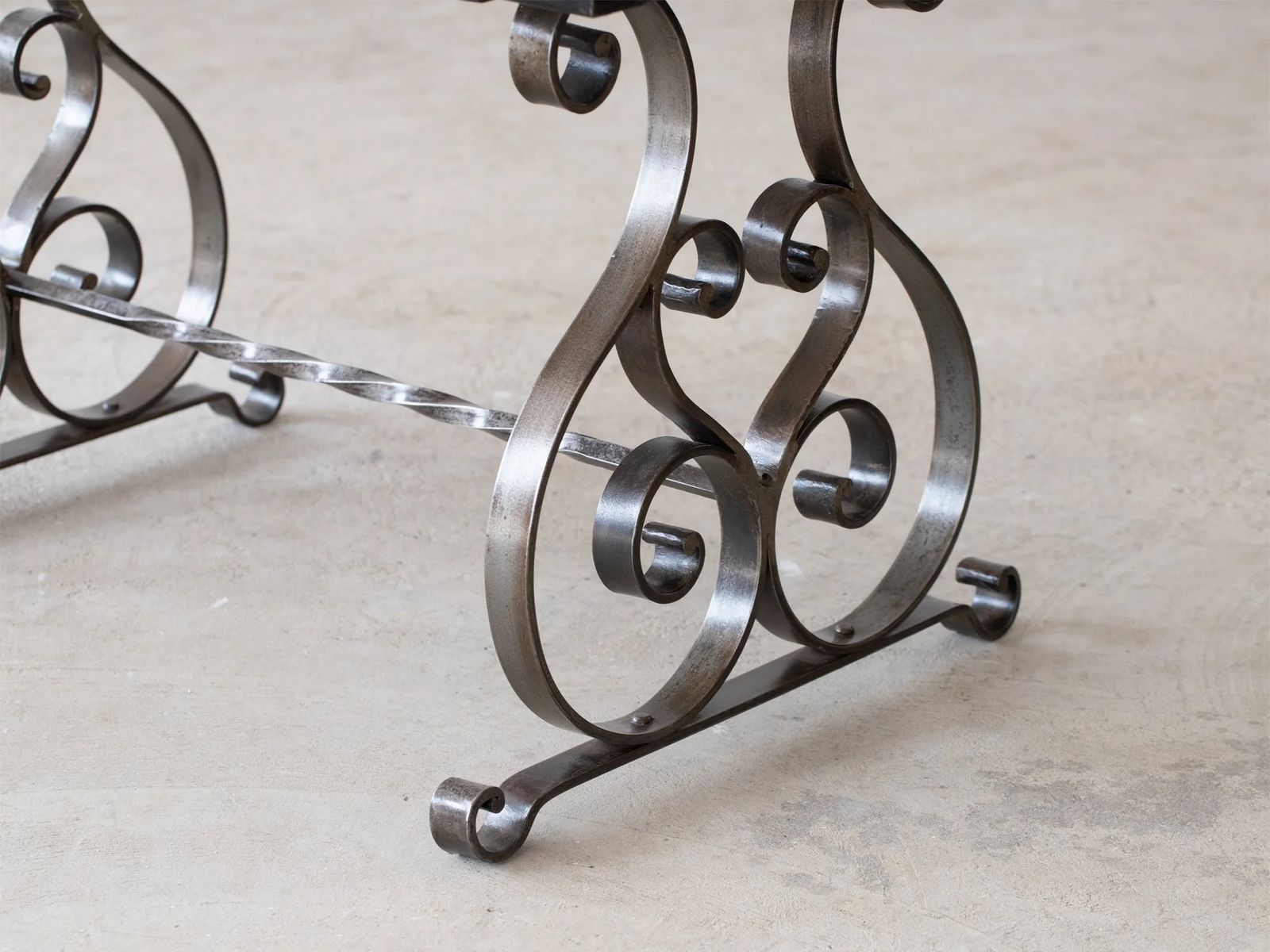 French Marble & Iron Coffee Table photo buy