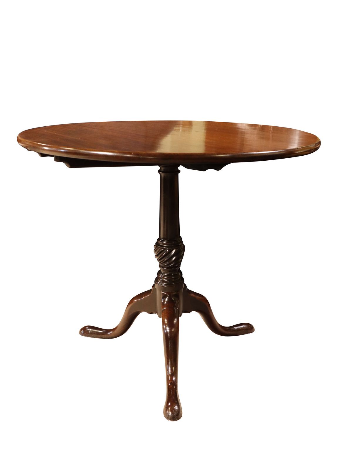 George II Mahogany Snap Top Occasional Table With Spiral Twist Column, Circa 1750 photo furniture