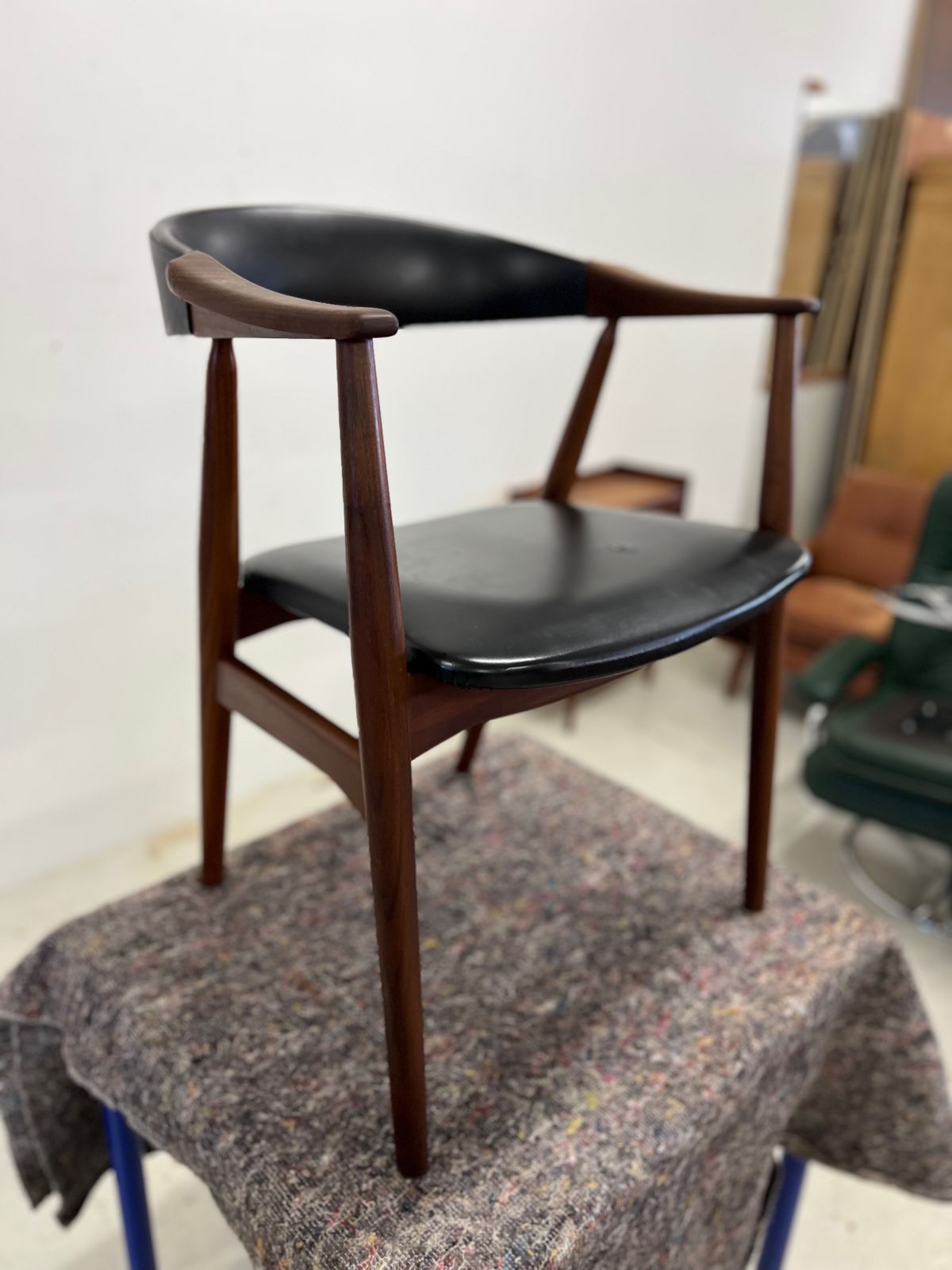photo vintage Custom Listing   Danish Petite Teak & Beech Desk