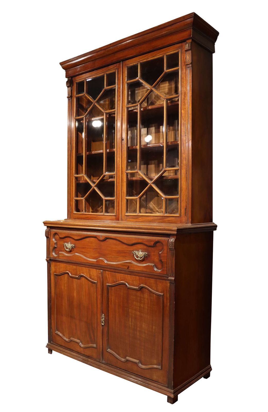 Fine Late Victorian Walnut Secretaire Bookcase, Circa 1880–1890 photo Furniture