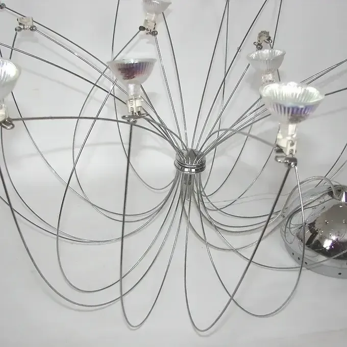 Verchroomde 'Spider' hanglamp, 16 lichtpunten, jaren 1980 photo for sale