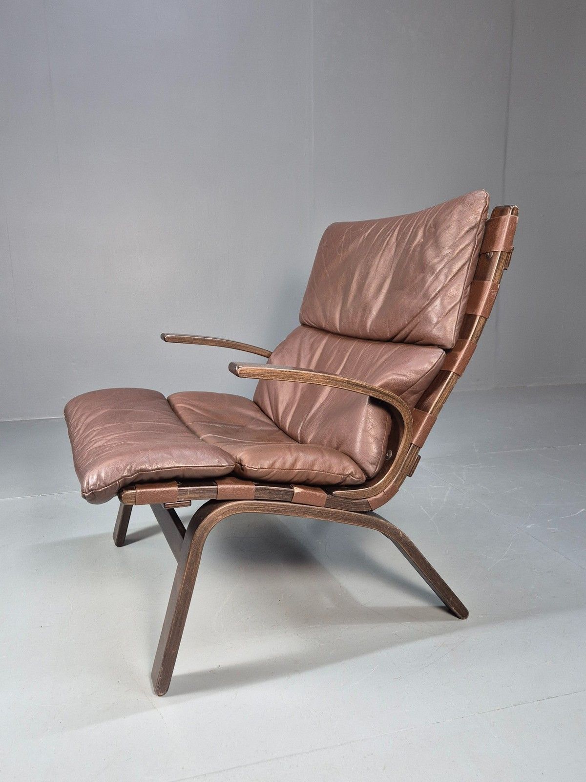 Vintage Mid Century Bentwood Danish Lounge Chair Farstup Retro 1970s Eb09913 photo furniture