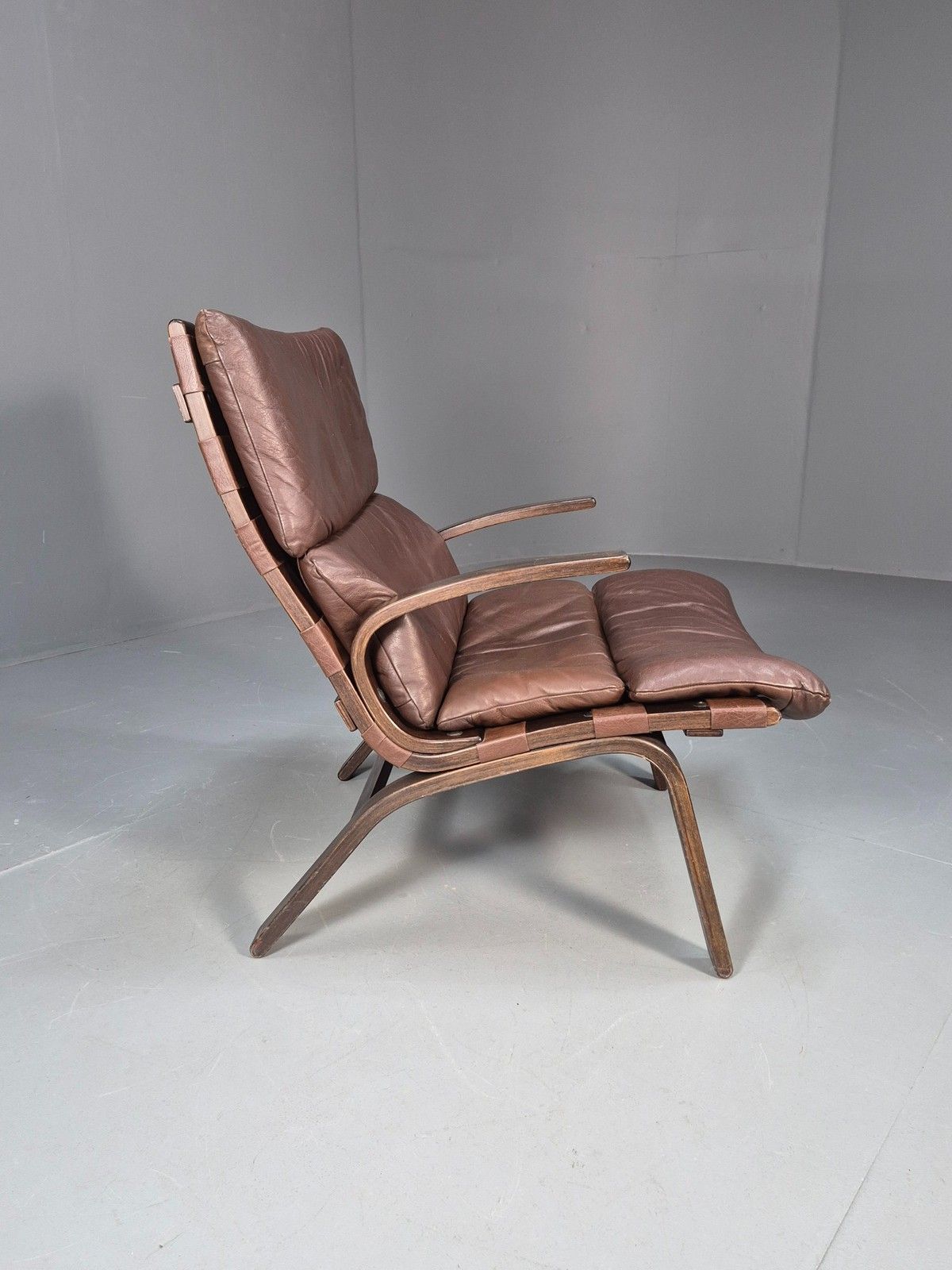 Vintage Mid Century Bentwood Danish Lounge Chair Farstup Retro 1970s Eb09913 photo vinterior
