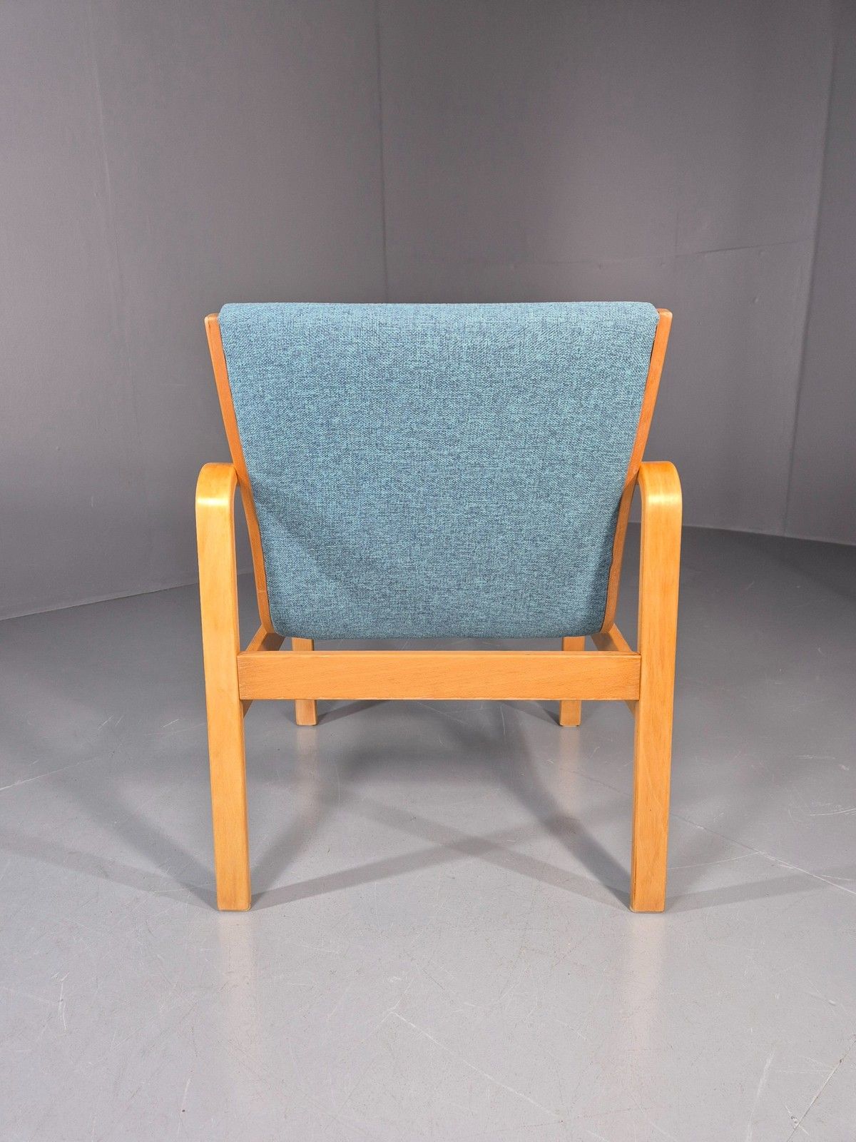 Vintage Farstrup Mid Century Chair New Blue Upholstery Bentwood Frame Eb11211 photo vintage