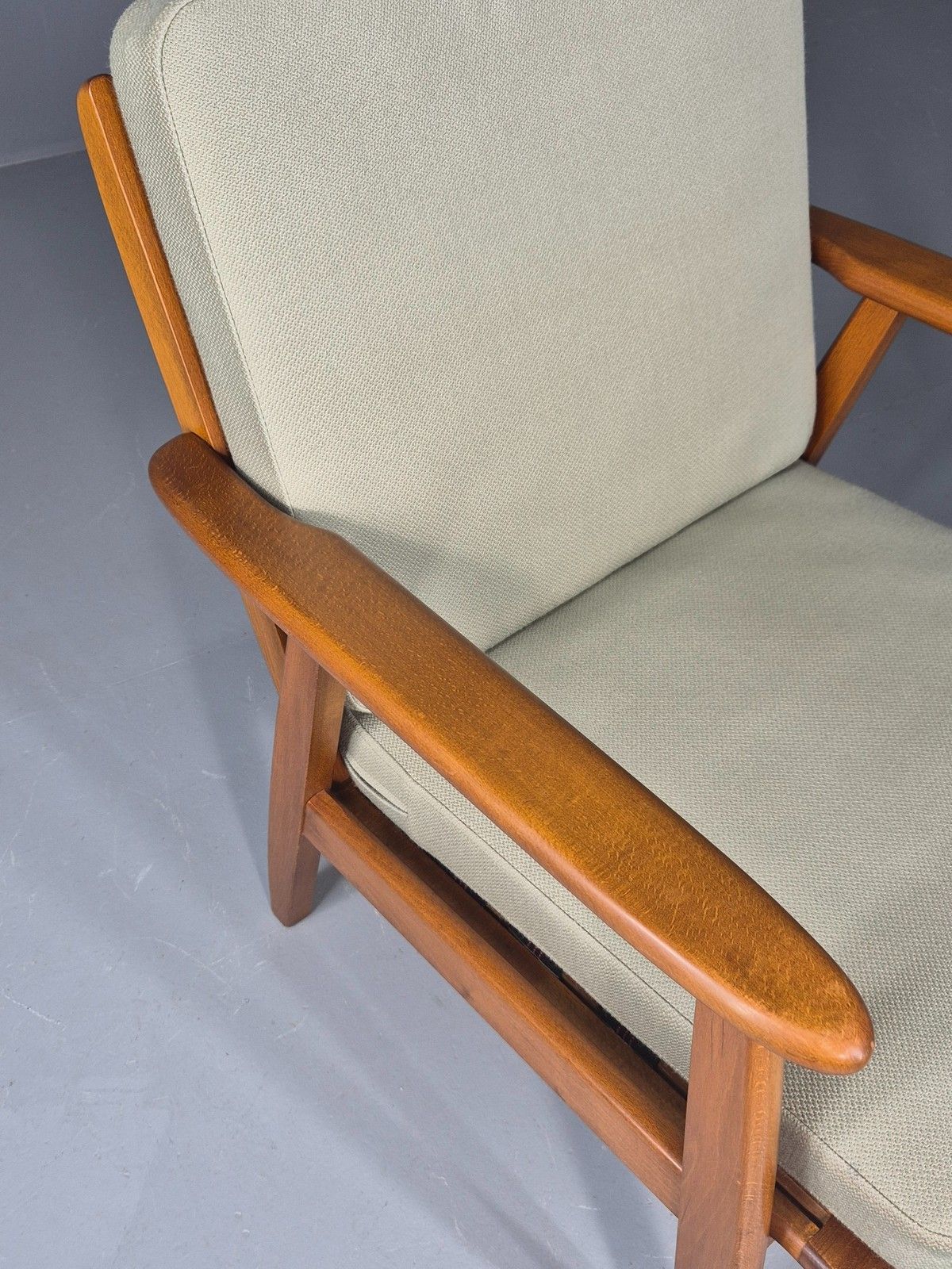 Vintage Mid Century Danish Lounge Chair Beech Frame 1970s Retro Eb11372 photo vintage