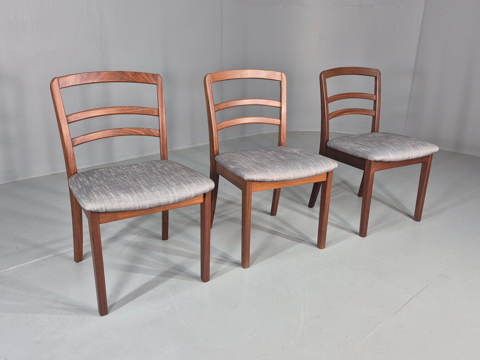 photo vinterior 3 G Plan Dining Chairs Teak Frame New Upholstery 1980s Retro  Eb11760