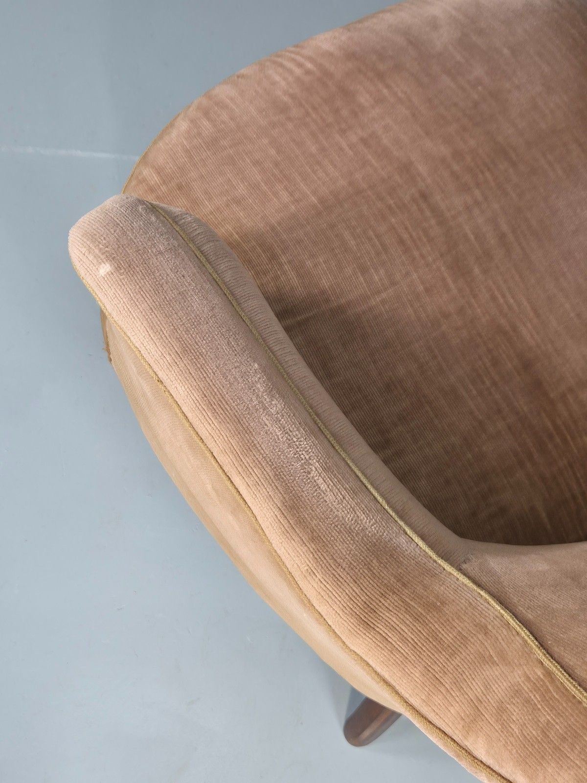 photo buy Antique Tub Chair Danish Peach Velour Upholstery 1900s  Eb11934