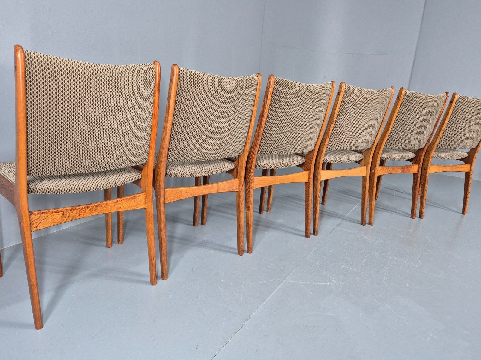 photo vinterior 6 Vintage Uldum Danish Dining Chairs 1970s Retro Mid Century Rosewood Eb11942