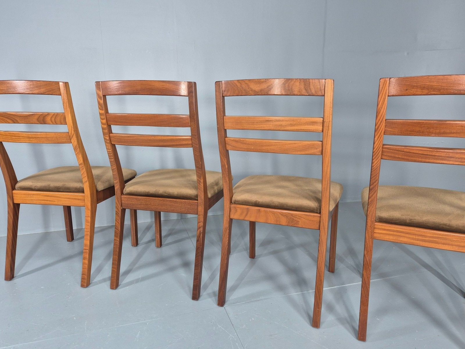 375.0 4 Vintage Nathan Dining Chairs Teak Frames 1970s Retro Mcm Eb11961 photo