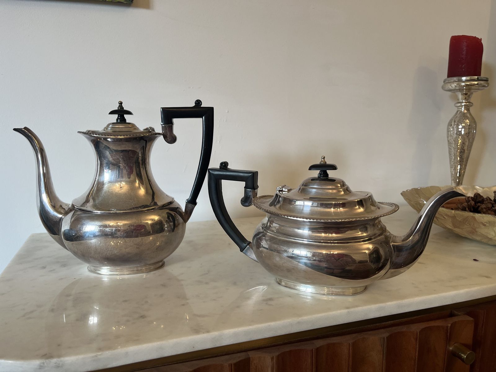 Silver Plated Tea And Coffee Pots By Garrard & Co, Crown Jewellers, Regent Street, London photo 200.0