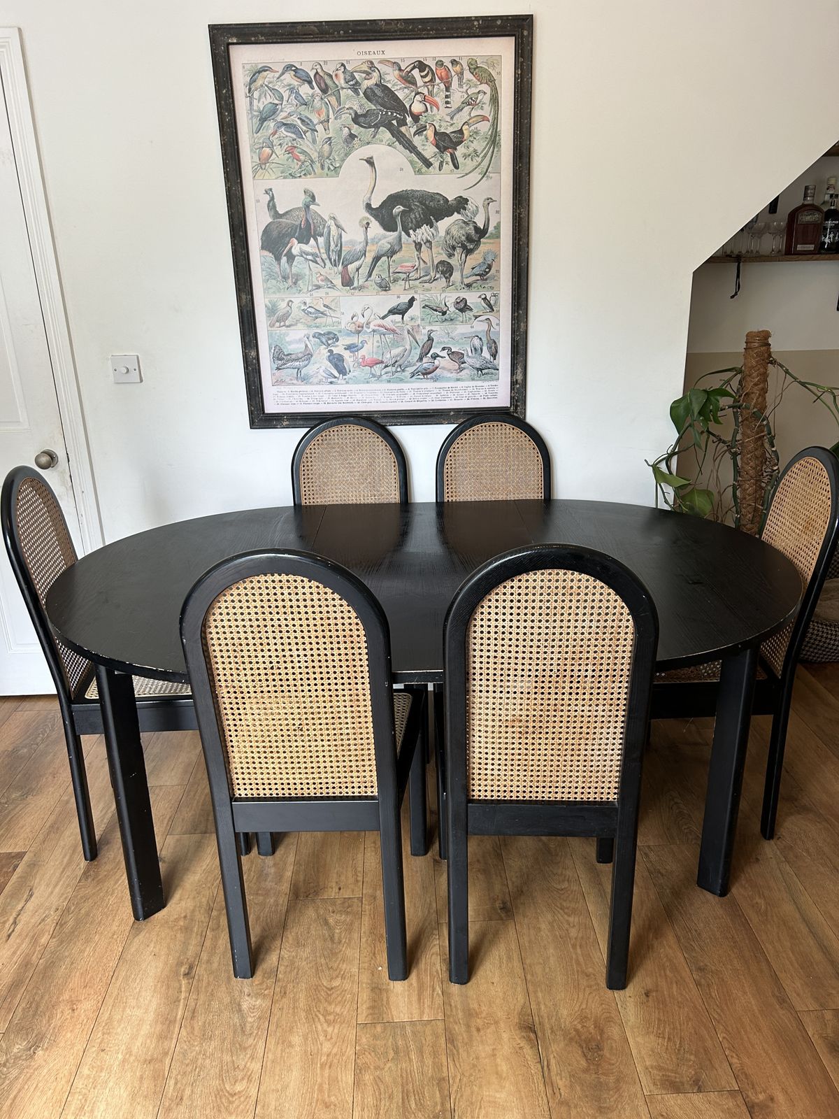 Terence Conran For Habitat Ebonised Rattan 1980s Chairs photo vinterior