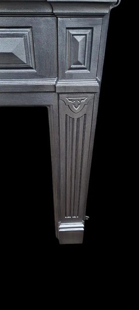 Original Antique Victorian Edwardian Cast Iron Fireplace Cast Iron Fire Surround photo vinterior