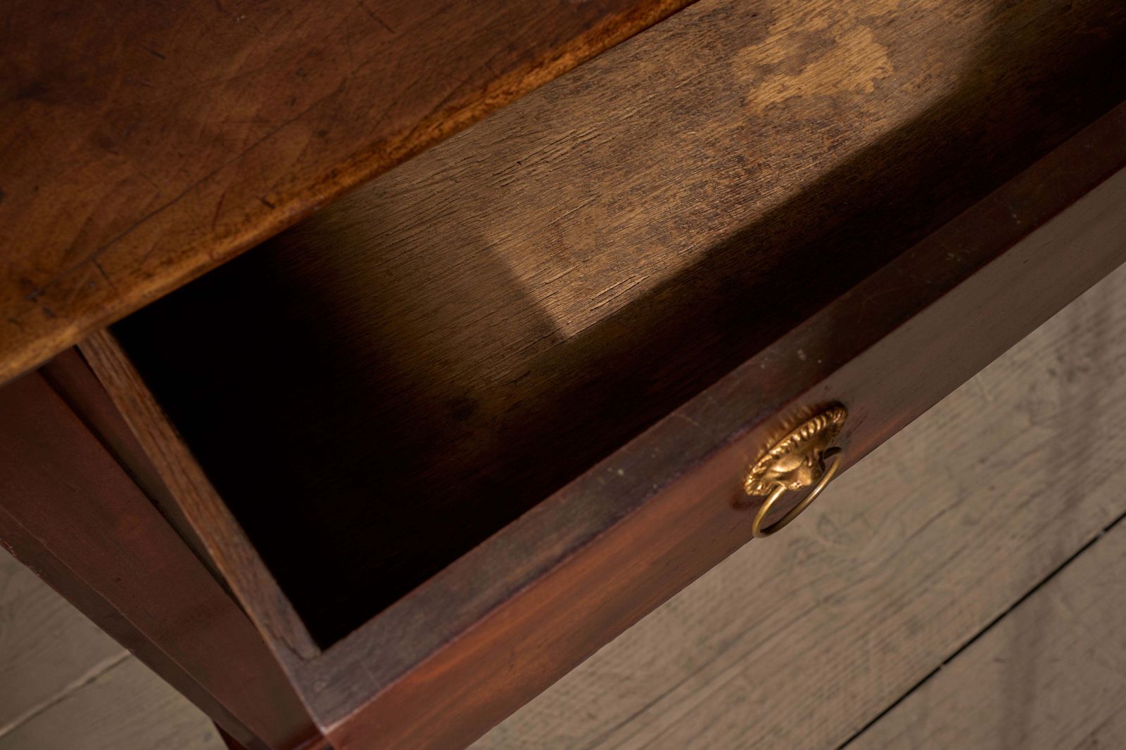 19th Century Mahogany Paw Footed Chest Of Drawers photo vintage