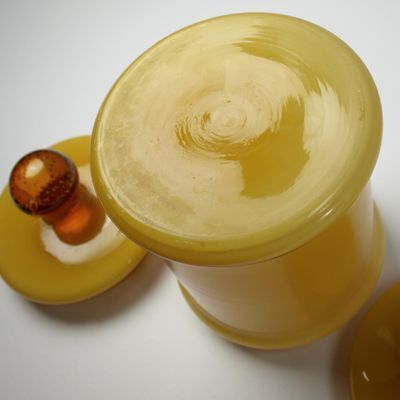 Vintage Mcm Empoli Carlo Moretti Bubble Glass Jars photo vintage