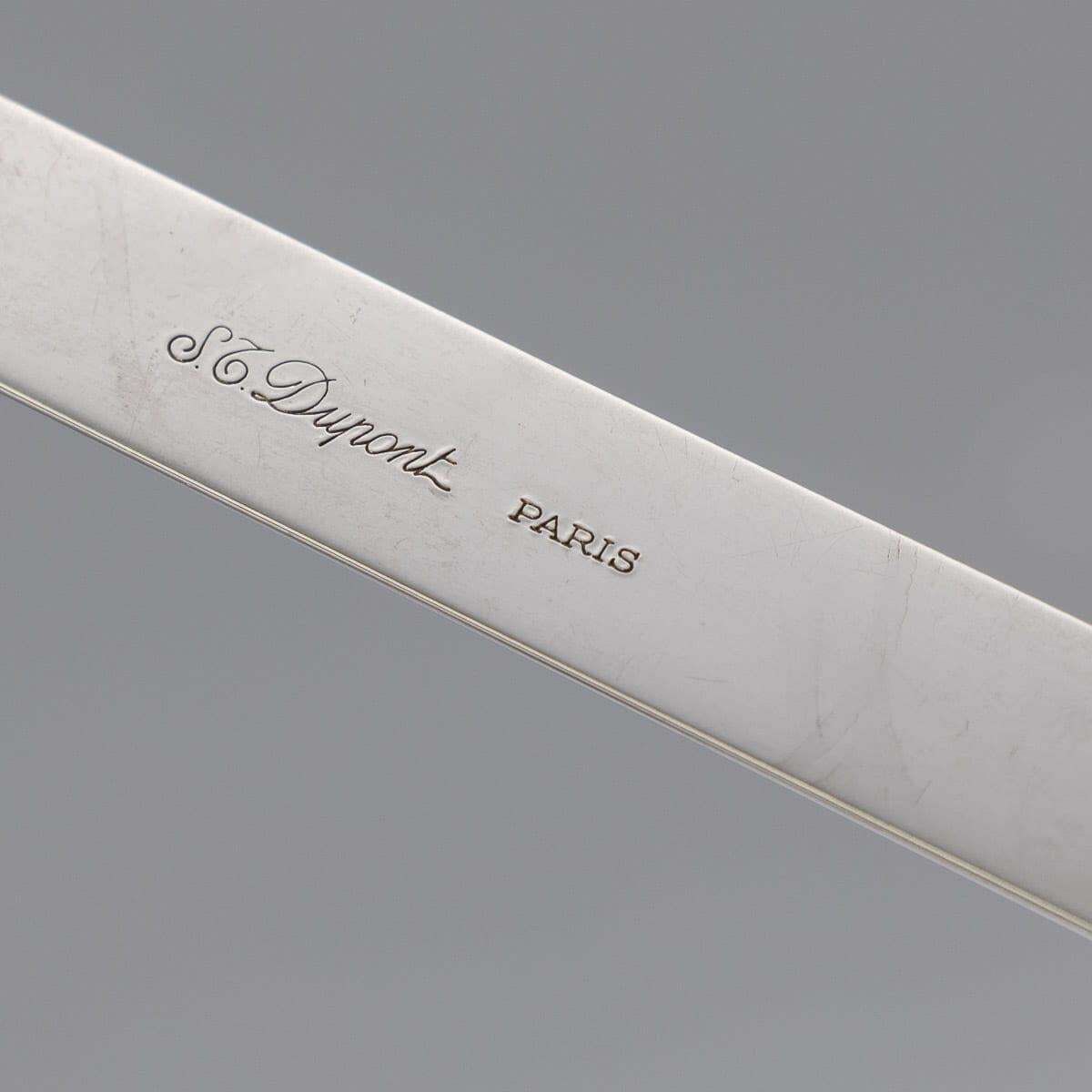 Vintage 20thc French Solid Silver & Gold Bookmark By S.T. Dupont, Paris photo vinterior