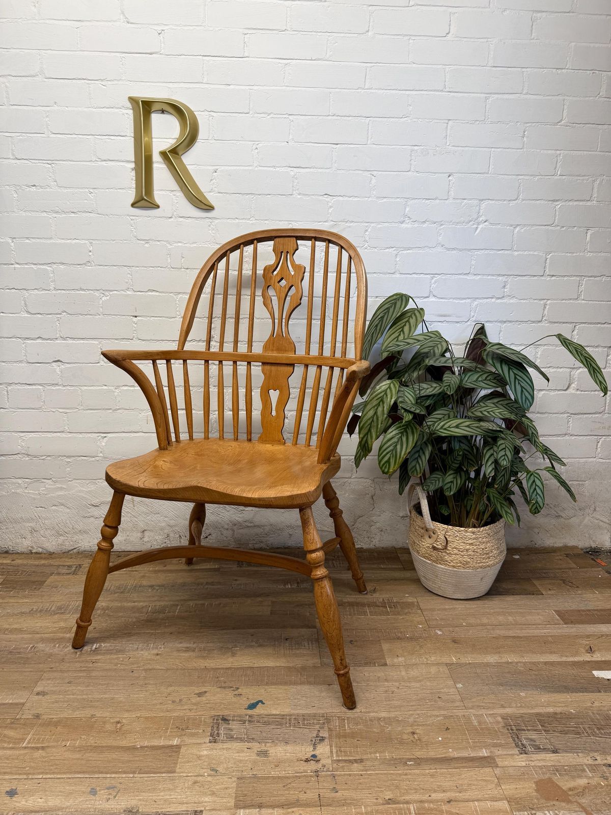 Antique English Windsor Armchair In Elm & Ash photo buy